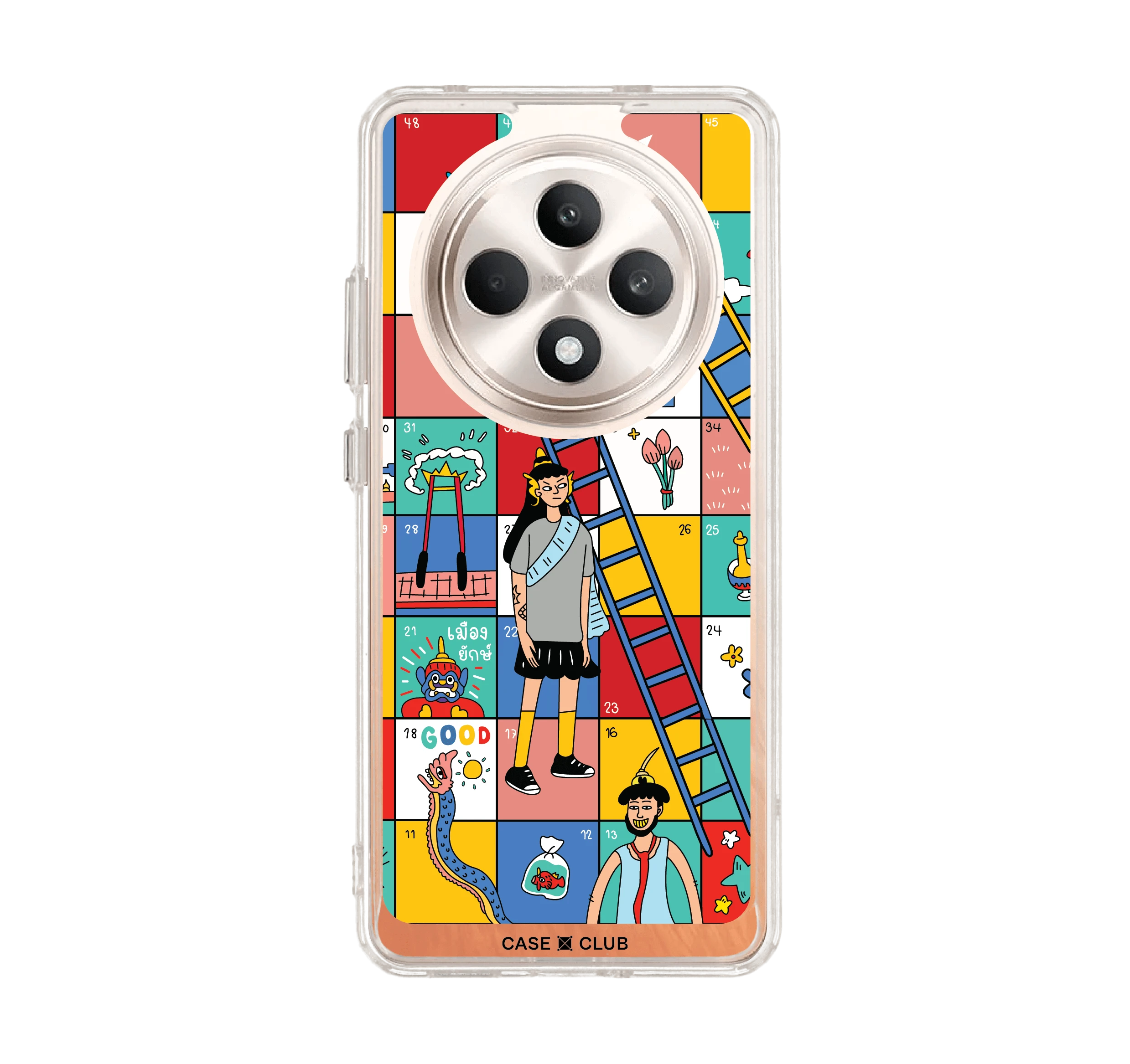 เคสใส oppo reno 12f งูบันไดวัฒนธรรมไทย